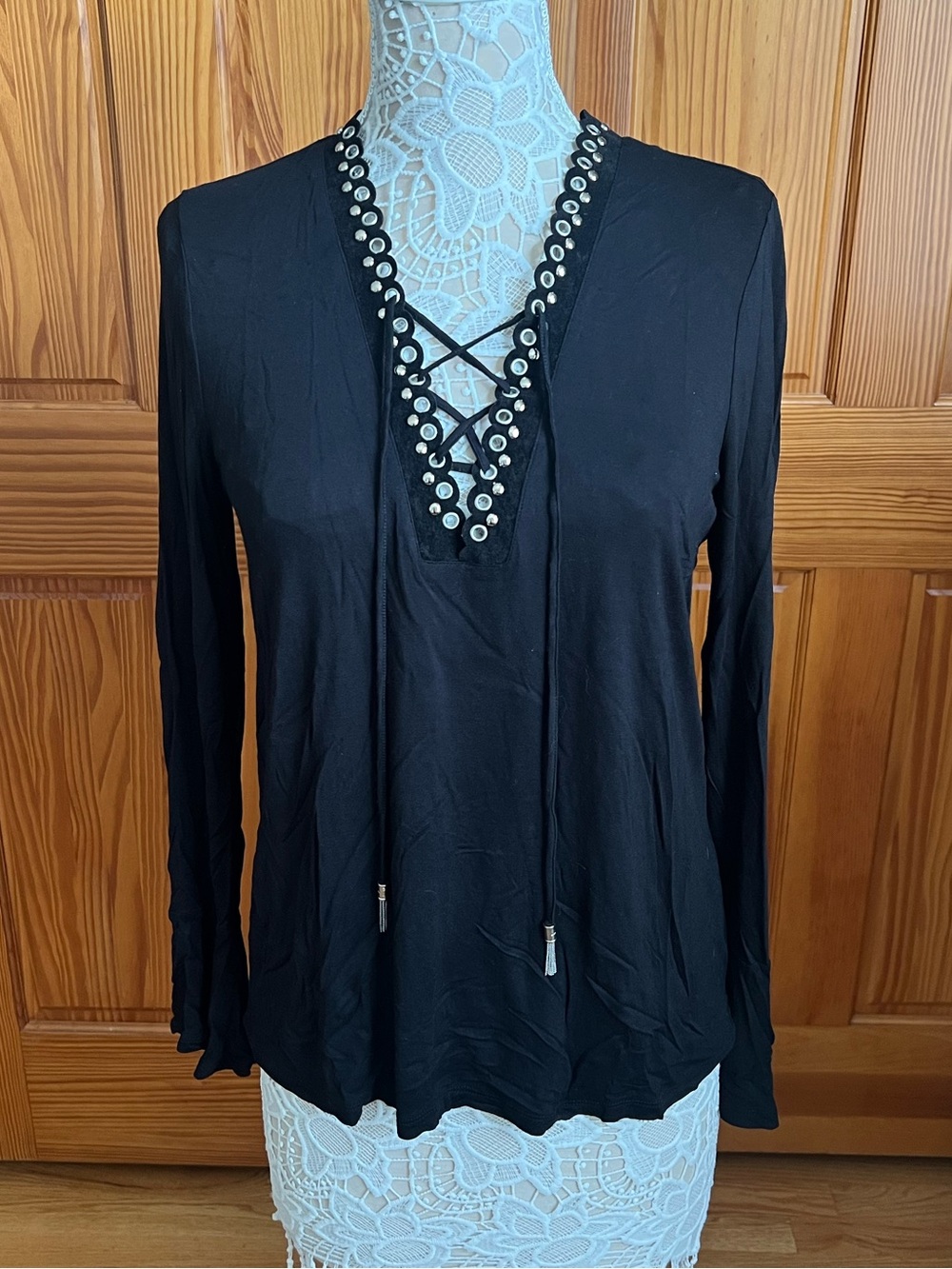 Michael Kors Lace Up Blouse